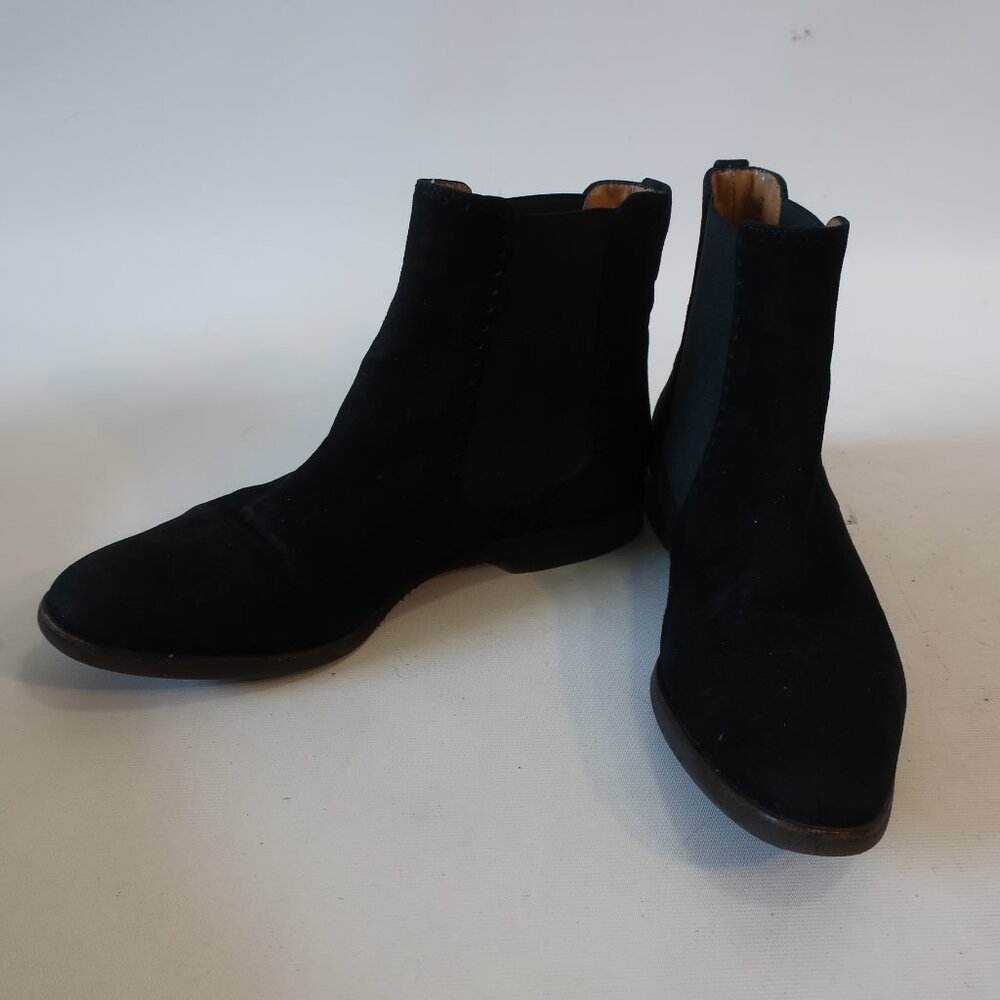 Womens Sutor Mantellassi Black Suede Flat Heel Pull-On Booties 40 US/10